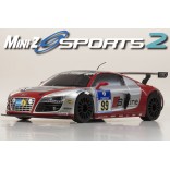 AUTOMODELO KYOSHO MINI-Z MR 03 SPORTS 2 AUDI R8 PHOENIX NBR 2010 ESCALA 1/27 RÁDIO 2.4GHZ KYO 32204GSL-B